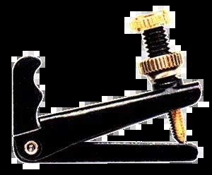 Violin String Adjuster Black with Gold Screw 3/4-4/4