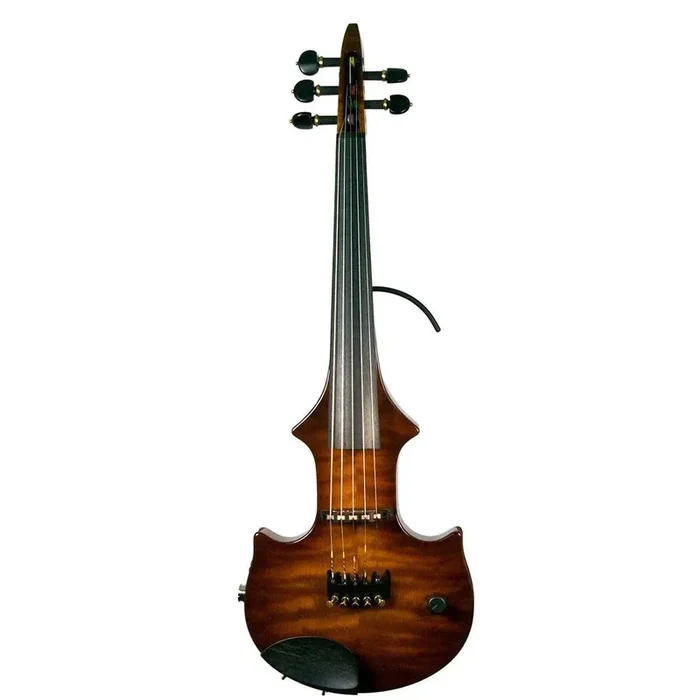 Violon électrique ZETA JV45 Jazz Fusion 5 cordes, table et manche en érable flammé rôti avec finition Cremona Burst