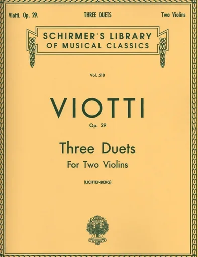 Viotti, G.B.: Three Duets Op.29 (2 violins) SCHIRMER