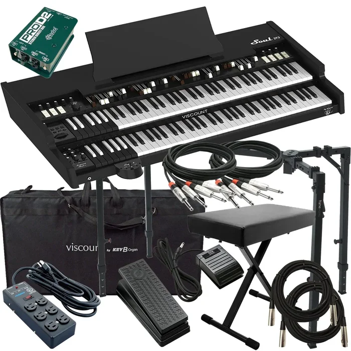 Viscount Legend SOUL 273 Digital Tonewheel Organ – Black STAGE KIT