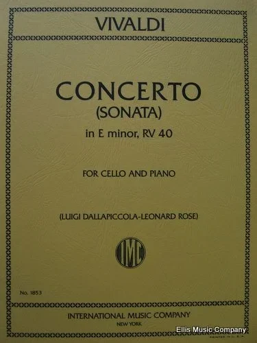 Vivaldi, A.: Concerto in e minor from Sonata #5 (cello & piano)
