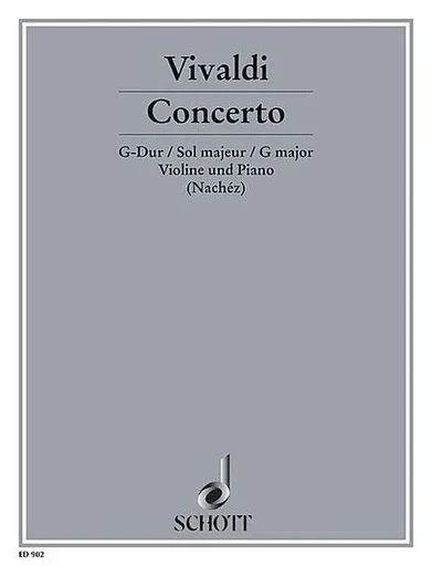 Vivaldi, A.: Concerto in G major (violin & piano)