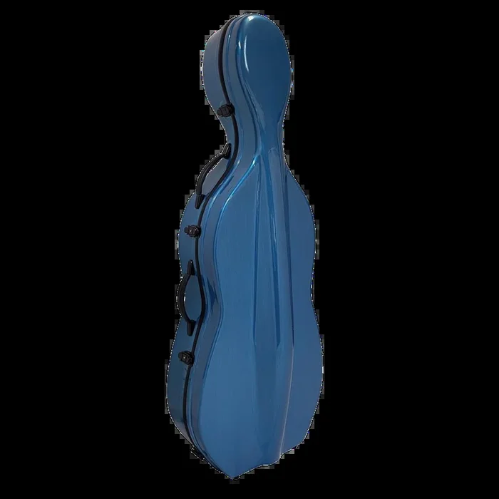 Vivo Deluxe Fibreglass Cello Case 4/4 Brushed Blue