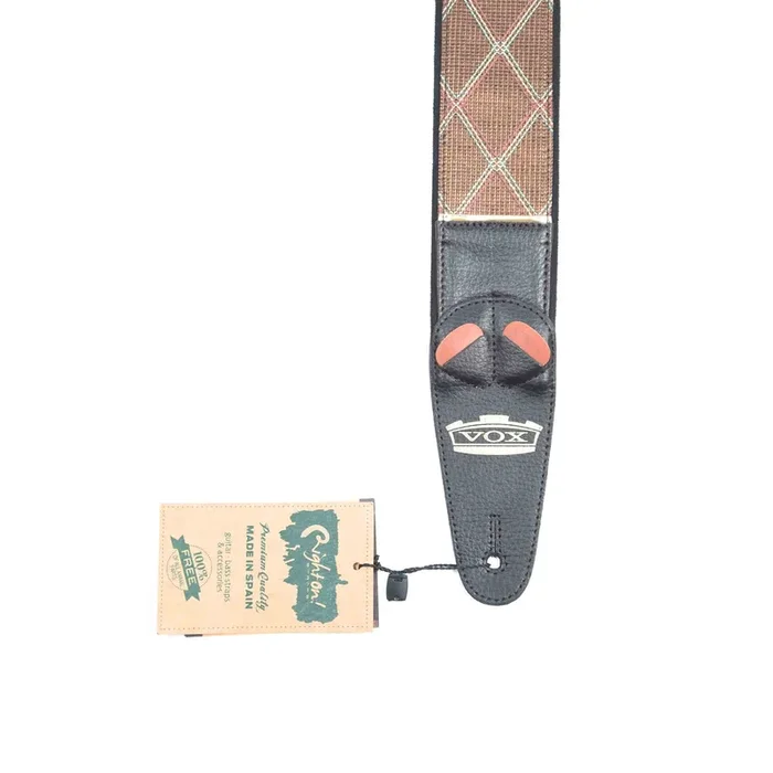 Vox Diamond Mojo Leather Guitar Strap Ornament Black (by RightOn!)