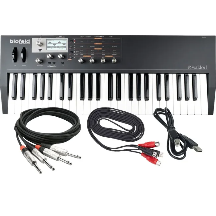 Waldorf Blofeld Keyboard Synthesizer – Black / Shadow Edition CABLE KIT