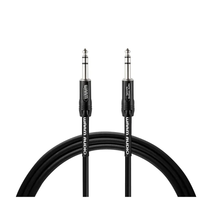 Warm Audio Pro-TRS-3′ Pro Silver TRS to TRS Cable – 3-foot