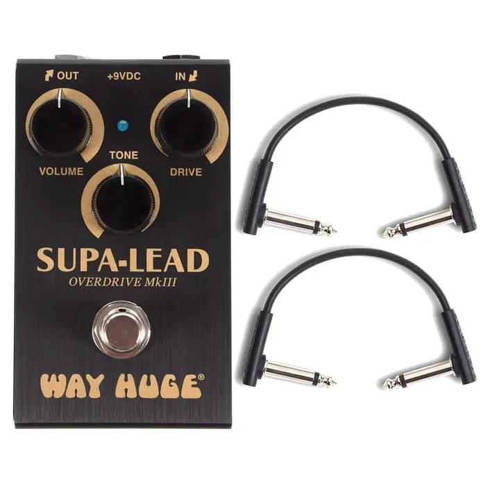 Way Huge WM31 Mini Supa-Lead Overdrive w/RockBoard Flat Patch Cables Bundle