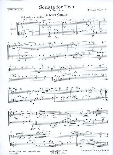 Wernick, Richard: Sonata for Two – A Concert Piece for Two Cellos