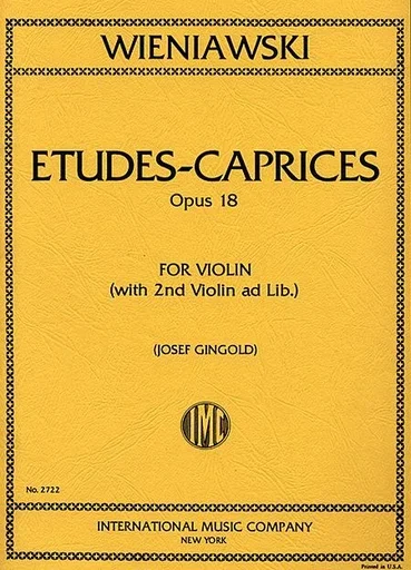 Wieniawski (Gingold): Etudes-Caprices, Op.18 (violin w/ 2nd violin ad lib.)