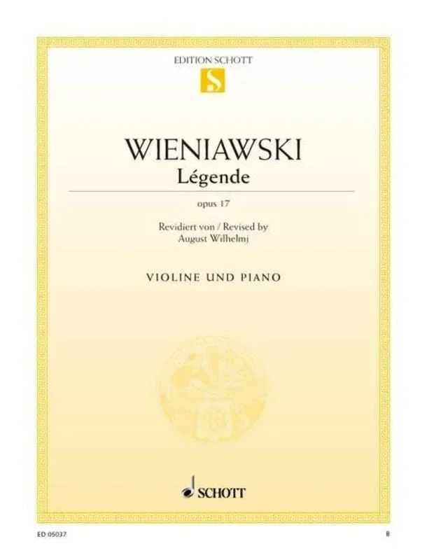 Wieniawski, Legende Op. 17 for Violin and Piano (Schott)