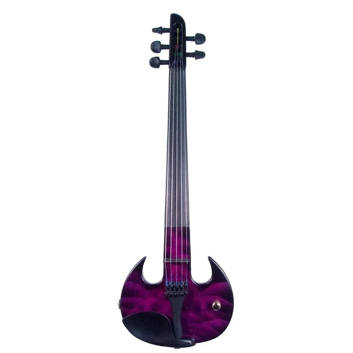 Wood Violins Stingray Pro violín eléctrico de 5 cuerdas, acabado personalizado Purple Lightning