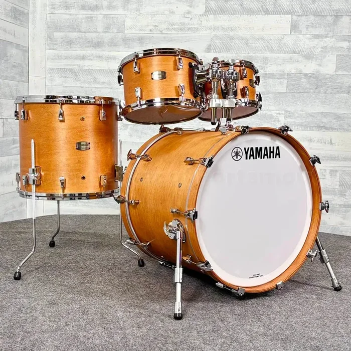 Yamaha Absolute Hybrid Maple 4pc Drum Set Vintage Natural