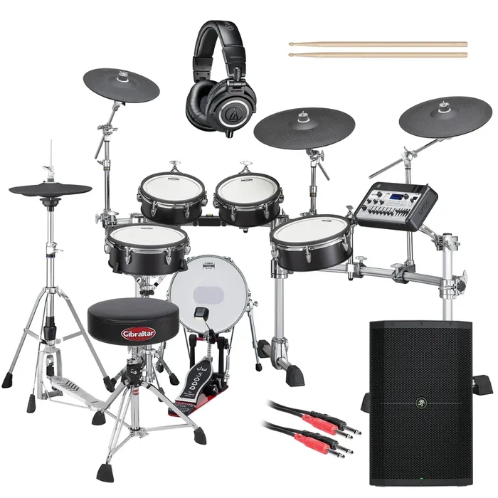 Yamaha DTX10K-X BF Electronic Drum Set – Black Forest COMPLETE DRUM BUNDLE