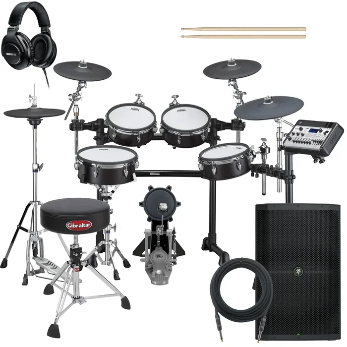 Yamaha DTX8K-M PROX Electronic Drum Set – Black Forest COMPLETE DRUM BUNDLE