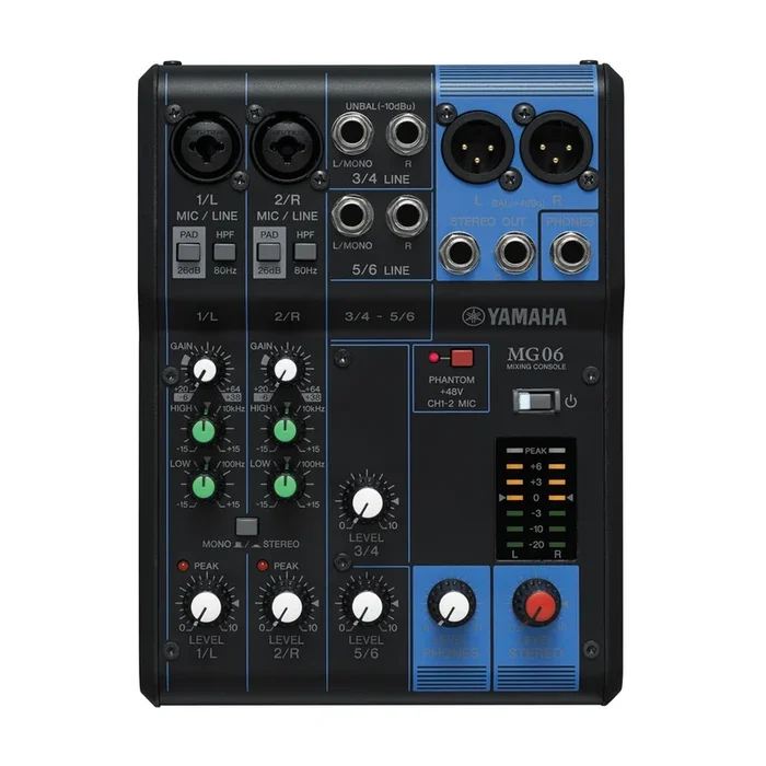 Yamaha Mezclador Analógico MG06 de 6 canales