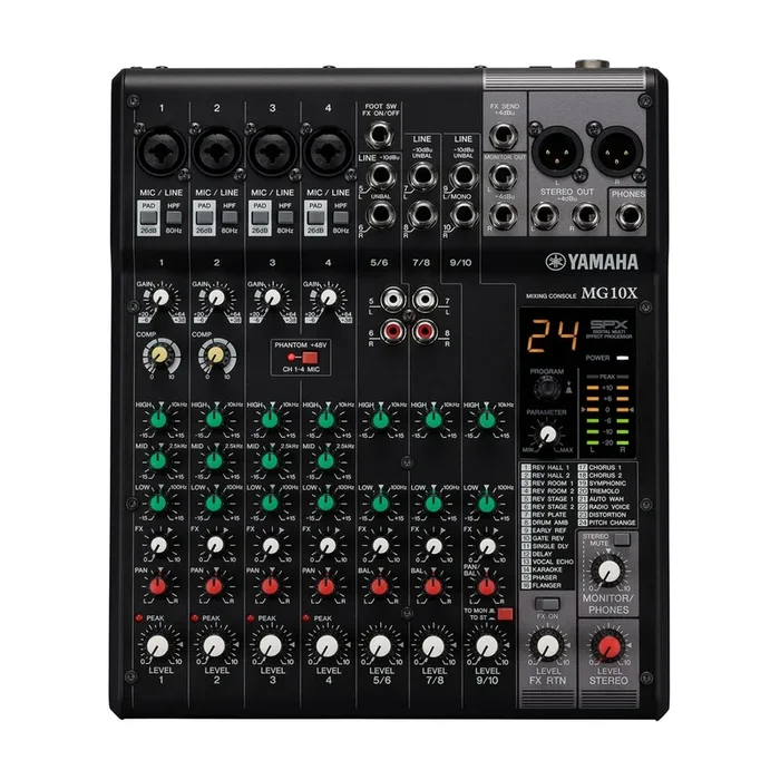 Yamaha Mezclador Estéreo MG10X de 10 Canales