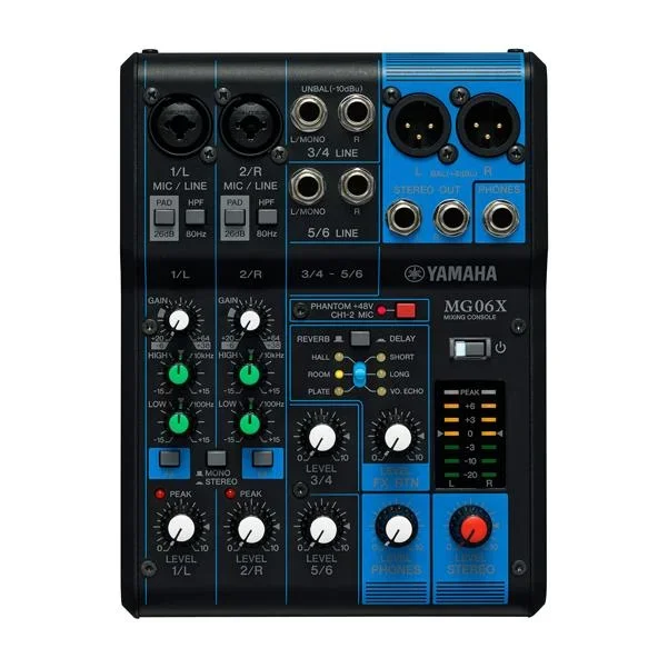 Yamaha MG-06X 6 Channel Analog Mixer