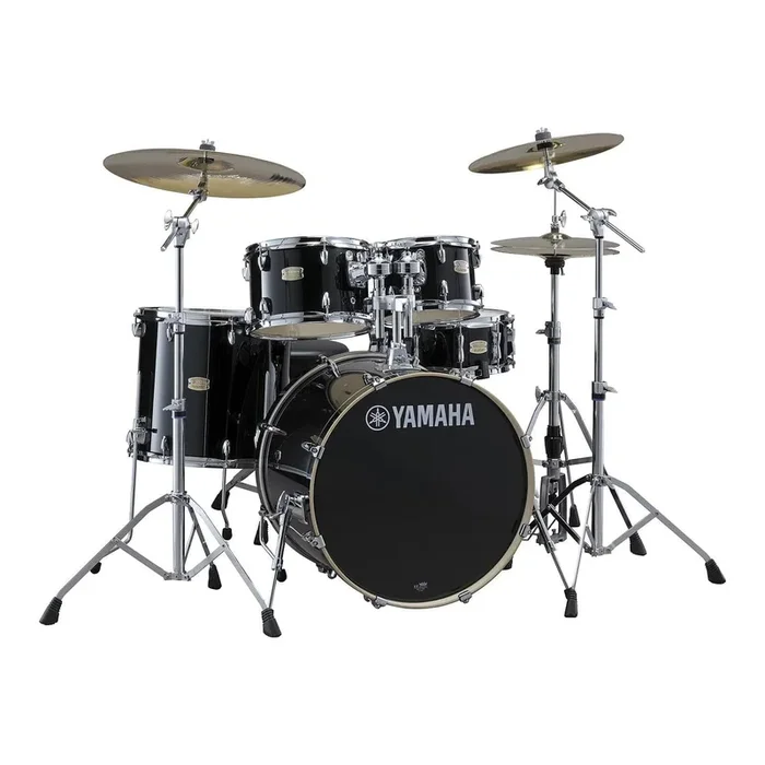 Yamaha Stage Custom Birch 5pc Drum Set w/20BD & 680 Hardware Raven Black