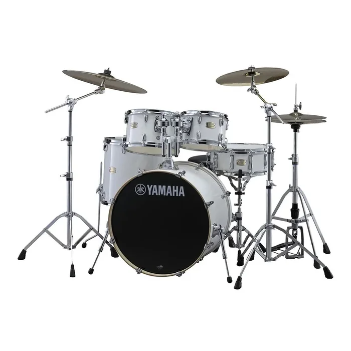 Yamaha Stage Custom Birch 5pc Drum Set w/22BD & 680 Hardware Pure White