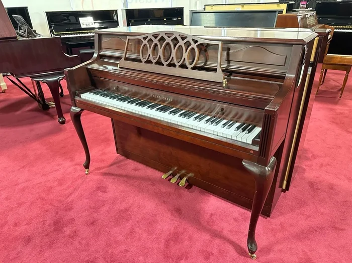 Young Chang 45″ Queen Anne Console Piano in Cherry Finish