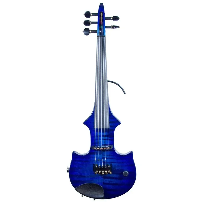 ZETA JV45 Jazz Fusion violín eléctrico de 5 cuerdas, azul transparente sobre tapa de arce