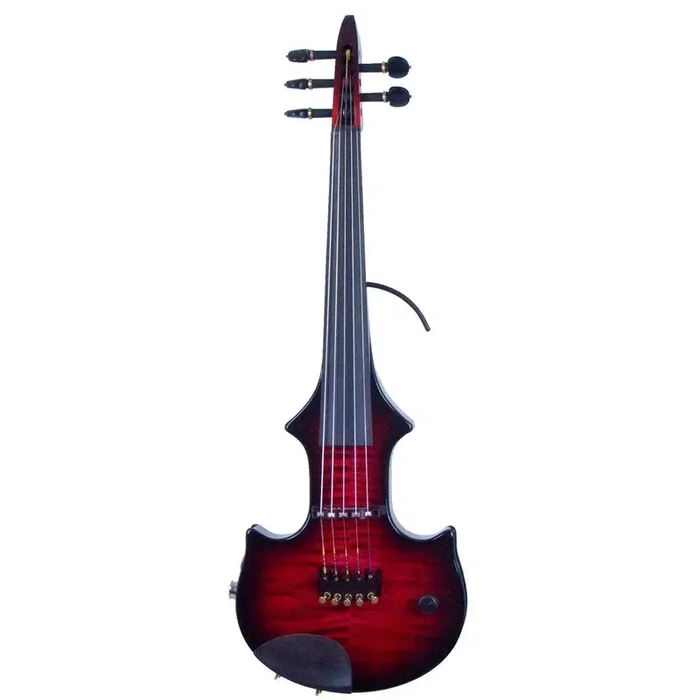ZETA JV45 Jazz Fusion violín eléctrico de 5 cuerdas, rojo transparente sobre tapa de arce
